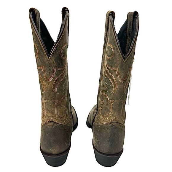 Laredo Bridget 51084 Brown Leather Cowboy Boots Women’s Size 8 M Western 12” - Picture 6 of 10